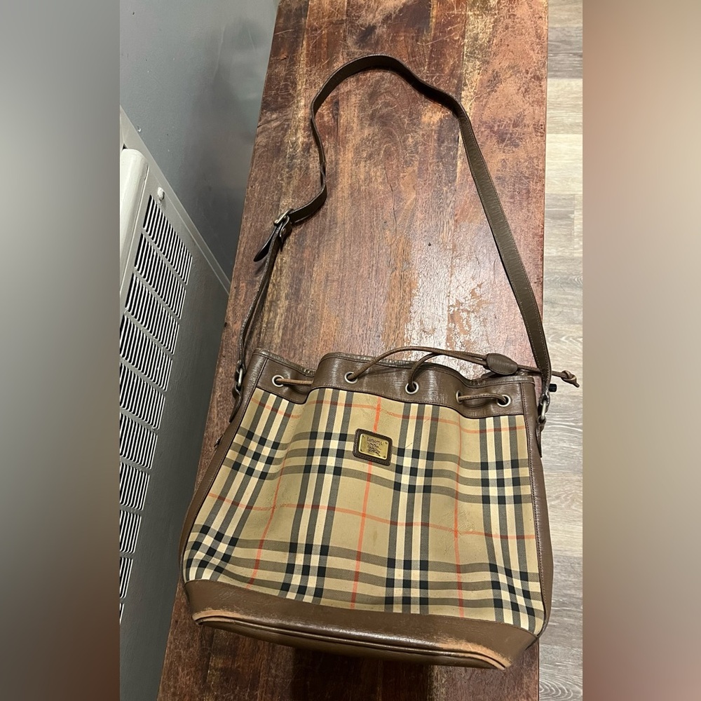 Burberry Beige and Black Plaid Design